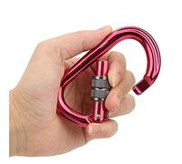 Stylebest Mosquetón de Escalada de Aluminio de 25KN, Cerradura Tipo O Roja para Escalada en Roca y Trabajos Aéreos, Conexión Ligera y Duradera