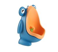 Stylebest Orinal para Niños con Bonito Diseño de Dibujos Animados para Niños Pequeños, Orinal, Entrenador de Orina Montado en la Pared con Objetivo para de 0 a 8 Años (Azul)
