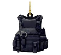 Stylebest Ornamento de Navidad, Colgante de Equipos de Bombero Acrílico con Cuerda para Decoraciones de árboles de Navidad, Regalos de Fiesta, Mochila de Espejo Retrovisor del Automóvil