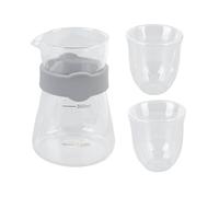 Stylebest para Verter sobre Elegante Juego de Vidrio de Borosilicato Alto con Báscula para el Hogar y la Oficina de 300 Ml y 2 Tazas