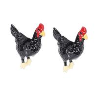 Stylebest Pendientes de Pollo para Amantes de los Animales, Pendientes Ligeros de Gallina en 3D para Salidas Informales, Joyería Divertida Inspirada en la Granja, 1 par (Negra)