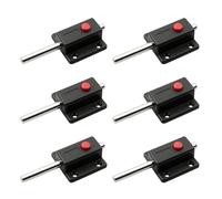 Stylebest Pestillo con Resorte y Botón Pulsador, 80x36mm (Negro) | Plástico de Impacto PP de Alta Resistencia, Varilla de Bloqueo de Hierro a Prueba de óxido, Se Adapta a Gabinetes, Cajones,