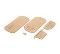 Stylebest Plantilla Acrílica de Billetera Corta - Herramienta de Molde de Bricolaje Duradera para Artesanía de Cuero Hecha a Mano - 5 Patrones para Artesanos