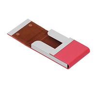 Stylebest Portatarjetas de Visita de Gran Capacidad para Profesionales Elegante Organizador de Aluminio y Cuero PU para Redes 3.9x2.4x0.6in Paquete de 1 (400#)