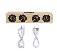 Stylebest Presidente de Madera de 12W Bluetooth con 4 Presidentes, Tarjeta del TF, AUX., FM para el Hogar (Tronco de Grano (versión en inglés))