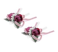Stylebest Ramillete de Flores para Muñeca de Seda, Accesorio Hermoso para Dama de, para Bodas y Bailes, 2 uds. (Violeta)