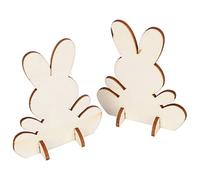 Stylebest Recortes de Conejito de Madera, 90 Piezas, Manualidades de Conejo sin Terminar, Diversión para Proyectos de Decoración del Hogar, MDF Natural de 2,8x2,4 Pulgadas