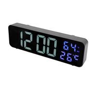 Stylebest Reloj de espejo LED con estilo alarma digital multifuncional con modo de repetición para dormitorio/oficina en casa 9,1 pulgadas
