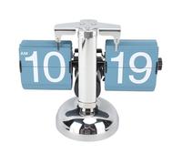 Stylebest Reloj Digital Abatible hacia Abajo de Estilo Europeo con Diseño Retro y Funciones Mecánicas para Sala de Estar Dormitorio Estudio Acero Inoxidable 304 6.3in (Azul)