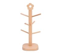 Stylebest Soporte para Coleteros de Madera, Elegante Organizador para Corbatas de Pelo para Uso Doméstico, Diseño de Madera de Haya con 6 Puntas