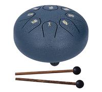 Stylebest Tambor de Lengua de 6 Pulgadas con Sonido Etéreo de 8 Tonos para Meditación y Musicoterapia, Hecho de Acero y Madera, Incluye Mazos Libro de Música (Azul marino)