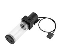 Stylebest Tanque de Refrigeración por Agua Acrílico con Bomba de 19W para Proyectos de Bricolaje de Computadora Depósito Cilíndrico Duradero Transparente como el Cristal (110mm)