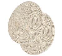 Stylebest Tatami - Cojín redondo para ventana, tejido a mano, para práctica de yoga y zen, 2 unidades