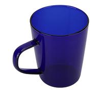 Stylebest Taza de café de Vidrio de Borosilicato de 380 Ml, Resistente Al Calor, Ideal para el Hogar y Cafeterías, Apta para Lavavajillas (Azul)