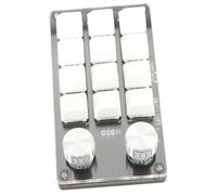 Stylebest Teclado Mecánico Macro con una Mano, Miniteclado Programable para Juegos para Laboratorio de Juegos de Oficina, Tamaño Compacto, 12 Teclas (Negro Blanco)