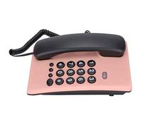 Stylebest Teléfono con Cable KXT504 Teléfono Fijo con Cable Duradero con Función de Silencio y Pausa para Uso Doméstico y Hotelero, Material ABS Liviano, Tamaño 200x130x70 Mm (Rosa)