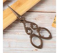Stylebest Tijera de Corte Retro Forma de Calabaza Mediana Vintage Única para Manualidades Bordado y Costura Acero Inoxidable 1 Unidad (Marrón)