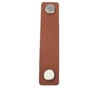 Stylebest Tiradores de Cajones de Cuero PU, Elegantes y Duraderos, Tiradores de Gabinetes Europeos para Decoración del Hogar, Aleación de Zinc y Cuero Artificial, 4,9 X 1,0 Pulgadas, 1 Pieza (Marrón)