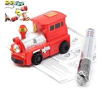 Stylebest Toy Inductivo para Automóvil, Mini Vehículo de Ingeniería con Sensor óptico para la Línea Negra Siguiente, Tanque Alimentado por una Celda de 4 Botones, Juguete Educativo para (como se