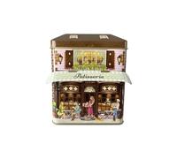 stylebox - Caja de galletas decorativa con forma de casa adosada (12 x 7,5 x 15 cm, volumen: 1000 ml)