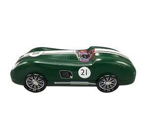 stylebox Caja de lata en forma de coche deportivo con ruedas giratorias Speedster nº 21 verde, volumen: 1,5 l, tamaño: 27 x 12 x 8 cm