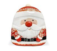 stylebox Lata con forma de Papá Noel con gorro, caja decorativa para galletas, lata de almacenamiento, capacidad: 800 ml, tamaño: 17,5 x 15 x 4 cm