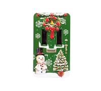 stylebox Lata metálica Caja de galletas Caja decorativa Gran lata con puerta verde para almacenamiento de galletas navideñas, bombones de chocolate, aprox. 20,5 x 11 x 6 cm Volumen: 1,3 L
