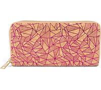 styleBREAKER Billetera de Corcho para Mujeres con patrón geométrico de Prisma metálico, Cremallera, Cartera 02040148