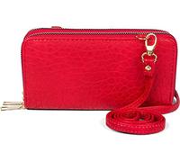 styleBREAKER Bolsa de hombro 'Lady 2 en 1' con superficie granulada, cartera, bolsillo para teléfono móvil, bolsa de hombro 02012364, color:Rojo