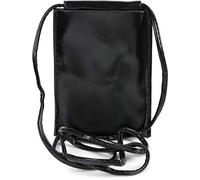 styleBREAKER Bolsa de hombro para mujeres para teléfonos móviles en metal, bolsa de hombro, bolsa de transporte para teléfonos móviles, mini-bolso 02012307, color:Negro metálico