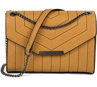 styleBREAKER Bolso de Bandolera de Mujer con Costuras Decorativas en Color de Contraste, Bolso de Hombro, Bolso de Mano, Bolso 02012308, Color:Curry