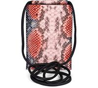 styleBREAKER Bolso de Bandolera en Óptica de Piel de Serpiente para Móvil, de Hombro y Mano, Minibolso 02012306, Color Coral-Rosa