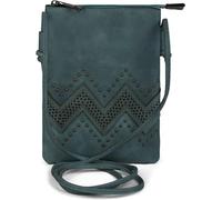 styleBREAKER Bolso mini para mujer con corte en zigzag y tachuelas, bolso de hombro, bolso de mano, bolsa 02012211, color:Verde pino