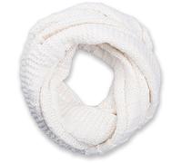 styleBREAKER Bufanda circular de punto unisex con cuadros,Blanco-crema