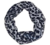styleBREAKER bufanda circular para mujer con estampado de leopardo | pañuelo de verano ligero de viscosa | pañuelo para primavera y verano - suave y ligero, color:Gris-negro