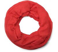 styleBREAKER Bufanda de bucle para mujer con efecto brillante, diseño liso en tela suave de viscosa, ligera y elegante, mide 87 x 93 cm, Rojo