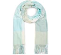 styleBREAKER Bufanda de cuadros escoceses suaves unisex con largos flecos, a cuadros, de invierno, robada 01017110, color:Turquesa-Menta-Crema