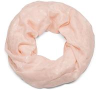 styleBREAKER Bufanda de cuello para mujer con estampado de estrellas metálicas | Bufanda tubular ligera y brillante de aprox. 89 x 75 cm para primavera y otoño, color:Rosé