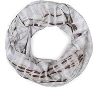styleBREAKER Bufanda de lazo unisex con estampado de rayas Batik, Bufanda tubular ligera degradada, chal 01016213, color:Gris claro-oliva
