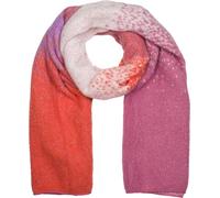 styleBREAKER bufanda tejida de mujer con degradado de colores pixelados, cálida bufanda de invierno con aspecto ombré, transiciones de colores multicolor 01017161, color:Rosa-Naranja