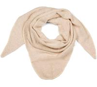 styleBREAKER Bufanda triangular de punto grande para mujer, color liso jaspeado | Suave y cálido pañuelo triangular de invierno | Bufanda de punto de viscosa y lana para looks acogedores, Beige