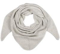 styleBREAKER Bufanda triangular de punto grande para mujer, color liso jaspeado | Suave y cálido pañuelo triangular de invierno | Bufanda de punto de viscosa y lana para looks acogedores, Gris-claro