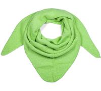 styleBREAKER Bufanda triangular de punto grande para mujer, color liso jaspeado | Suave y cálido pañuelo triangular de invierno | Bufanda de punto de viscosa y lana looks acogedores, Verde manzana