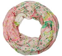 styleBREAKER Bufanda tubular con estampado floral de mezcla de patrones, arrugado y con efecto de desgaste, paisley, puntos, flores, rosas 01014008, Verde-Rosa
