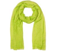 styleBREAKER chal ligero y semitransparente para mujer con flecos cortos | foulard liso para primavera y verano | pañuelo suave y amplio para hombros 188 x 100 cm, Verde manzana