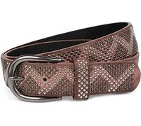 styleBREAKER cinturón de remaches con remaches bicolores en apariencia de picos, cinturón «vintage», acortable, unisex 03010069, tamaño:85cm, color:Rosa palo