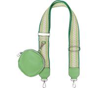 styleBREAKER Correa de hombro ajustable para bolsos con patrón de lunares y pequeña billetera, correa de bolso intercambiable 02013037, color:verde