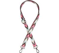styleBREAKER Correa de hombro con diseño en zigzag,rosa neón-marrón-turques