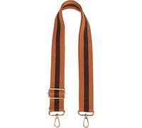 styleBREAKER Correa de Hombro Unisex para Bolso,Coñac-marrón Oscuro | Correa de tela intercambiable de 3,8 cm, mosquetones para fácil cambio en bolsos, ajustable de 75 a 135 cm.