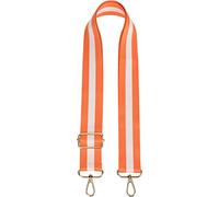 styleBREAKER Correa de Hombro Unisex para Bolso,Naranja-Blanco | Correa de tela intercambiable de 3,8 cm, mosquetones para fácil cambio en bolsos, ajustable de 75 a 135 cm.